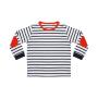 Baby/Toddler Striped Long Sleeve T-Shirt, Navy/White, 0-6, Larkwood