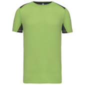 Tweekleurig sport-t-shirt Lime / Dark Grey S