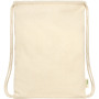 Orissa 140 g/m² GOTS organic cotton drawstring backpack 5L - Natural