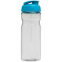 H2O Active® Base 650 ml sportfles met flipcapdeksel - Transparant/Aqua blauw