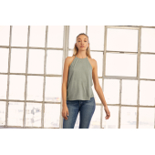 Ladies' flowy high neck tank top Black S
