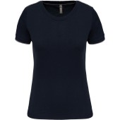 Dames-t-shirt DayToDay korte mouwen Navy / Silver XS