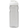 H2O Active® Base Tritan™ 650 ml sportfles en infuser met flipcapdeksel - Transparant/Wit