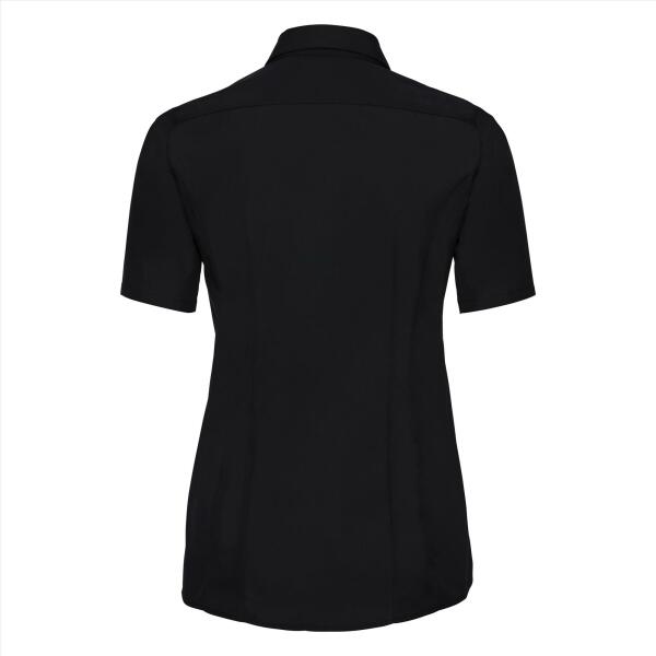 RUS Ladies SS Fit. Ultimate Stretch Shirt, Black, 4XL