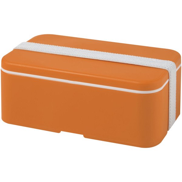 MIYO enkellaagse lunchtrommel - Oranje/Wit