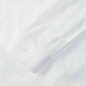 RUS Men LSL Clas. Pure Cotton Poplin Shirt, White, S