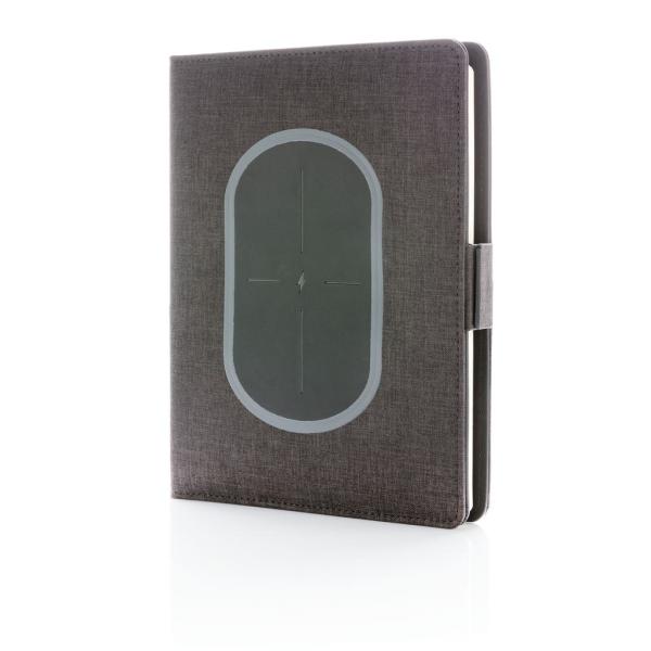 Air wireless charging notitieboek cover A5, zwart