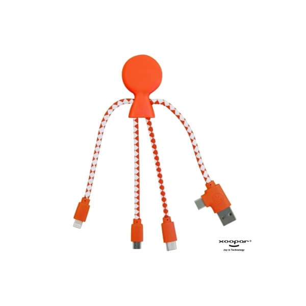 2081 | Xoopar Mr. Bio Charging cable - Oranje