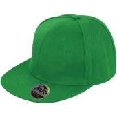Bronx Original Flat Peak Snapback Cap Emerald Green One Size