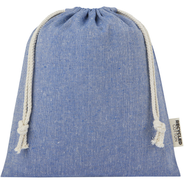 Pheebs 150 g/m² GRS recycled cotton gift bag medium 1.5L - Heather blue