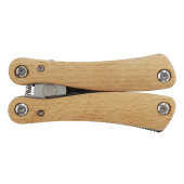 Anderson grote houten multitool met 12 functies - Naturel