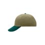 MB6111 6 Panel Raver Cap - beige/dark-green - one size