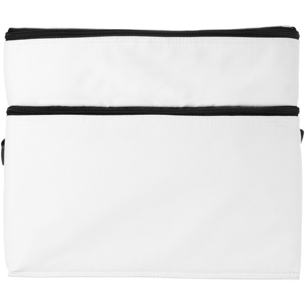 Oslo 2-zippered compartments cooler bag 13L - White