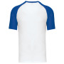 Baseball - Tweekleurig T-shirt White / Royal Blue S