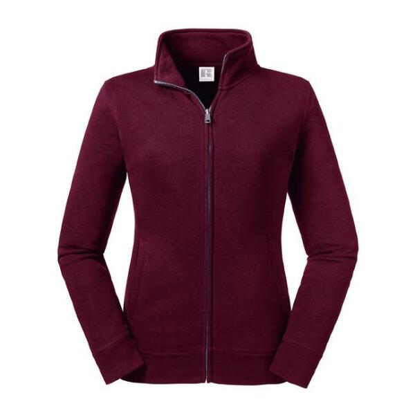 RUS Ladies Authentic Sweat Jacket, Burgundy, XL
