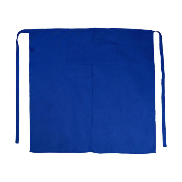 BERLIN Long Bistro Apron with Vent and Pocket - Royal - One Size