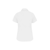 Dames stretch blouse korte mouwen White XL