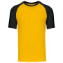 Baseball - Tweekleurig t-shirt Yellow / Black L