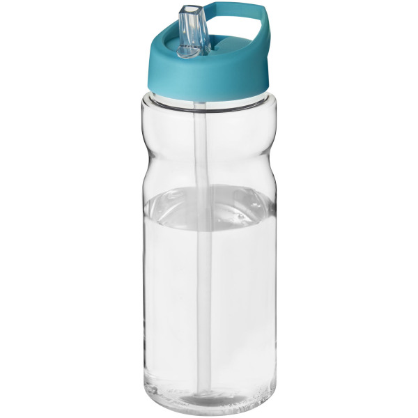 H2O Active® Base 650 ml spout lid sport bottle - Transparent/Aqua blue