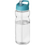 H2O Active® Base 650 ml bidon met fliptuitdeksel - Transparant/Aqua blauw