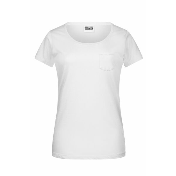 Ladies'-T Pocket - white - XL