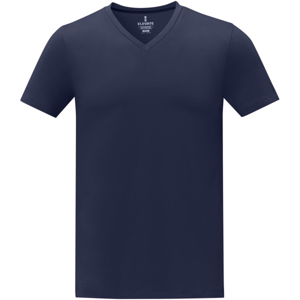 Somoto Heren T-shirt met V-hals en korte mouwen - Navy - XXL