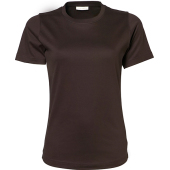 Ladies Interlock T-Shirt - Chocolate - L
