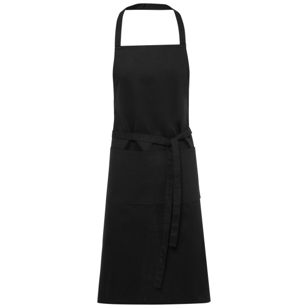 Orissa 200 g/m² GOTS organic cotton apron - Solid black