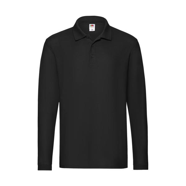 Premium Long Sleeve Polo - Black