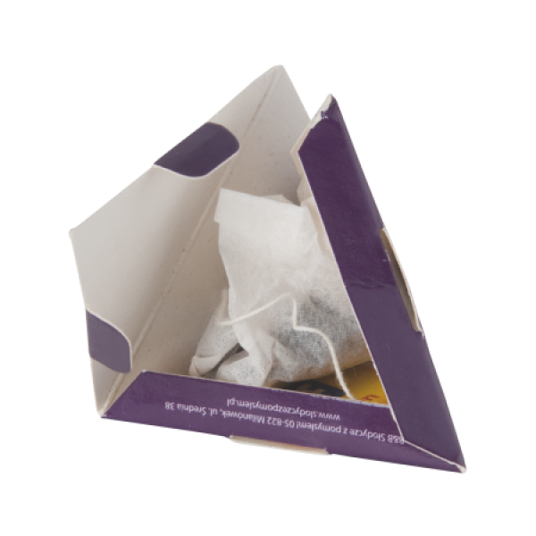 1 pyramid tea-bag in pyramid paper box up to full colour imprint