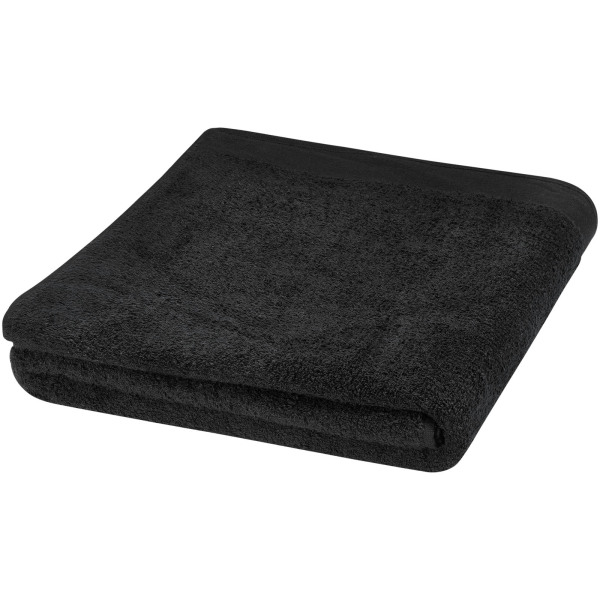 Riley handdoek 100 x 180 cm van 550 g/m² katoen - Zwart