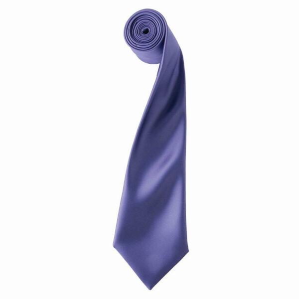 'Colours' Satin Tie, Purple, ONE, Premier