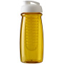 H2O Active® Pulse 600 ml sportfles en infuser met flipcapdeksel - Geel/Wit