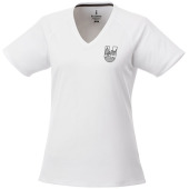 Amery cool fit V-hals dames t-shirt met korte mouwen - Wit - XS