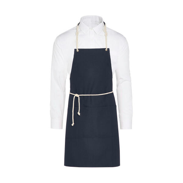 CORSICA - Cord Bib Apron with Pocket - Navy - One Size