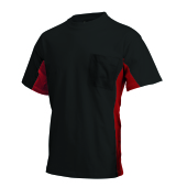 T-shirt Bicolor Borstzak 102002 Black-Red 7XL