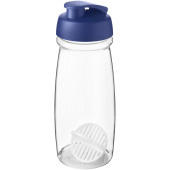 H2O Active® Pulse 600 ml sportfles met shaker bal - Blauw/Transparant