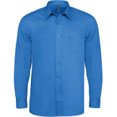 Men's easy-care polycotton poplin shirt Light Royal Blue XS
