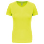 Functioneel damessportshirt Fluorescent Yellow M