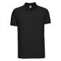 Men's Fitted Stretch Polo, Black, 3XL, RUS