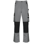 Tweekleurige heren werkbroek Silver / Black 58 FR