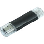 Aluminium On-the-Go (OTG) USB-stick - Zwart - 64GB