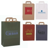Papieren tas met platte hengsels 22 x 28 x 10 cm Papieren tas met platte hengsels 22 x 28 x 10 cm