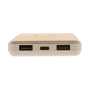 Kurk en tarwestro 8000 mAh 5W draadloze powerbank, khaki