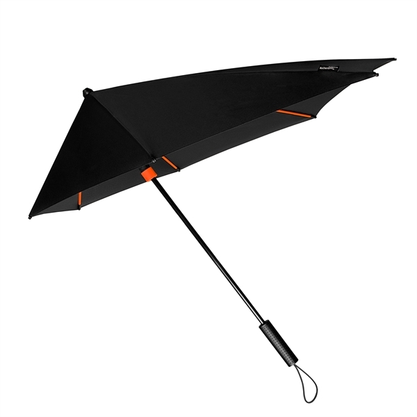 STORMaxi - Arodynamische stormparaplu - Handopening - Windproof - 92 cm - Zwart / Oranje STORMaxi - Arodynamische stormparaplu - Handopening - Windproof - 92 cm - Zwart / Oranje