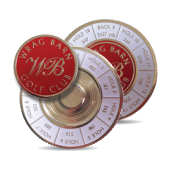 44mm Yardage ( of Meters ) Metalen Ballmarker Houder met geëmailleerd Logo op 2 zijden 44mm Yardage ( of Meters ) Metalen Ballmarker Houder met geëmailleerd Logo op 2 zijden