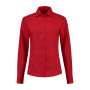 L&S Shirt Poplin Mix LS for her Red M