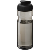 H2O Active® Eco Base 650 ml drikkeflaske med fliplåg - Ensfarvet sort/Trækul