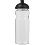 H2O Active® Base Tritan™ 650 ml bidon met koepeldeksel - Transparant/Zwart