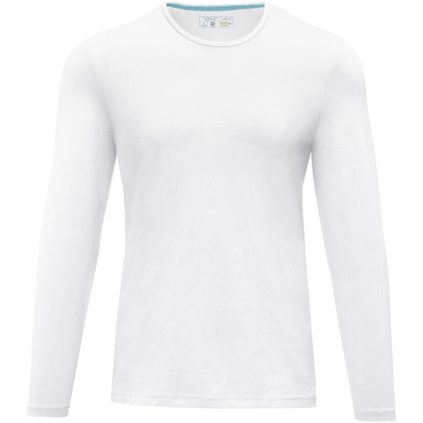 Ponoka long sleeve men's GOTS organic t-shirt - White - XS